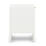 Santorini Hamptons Timber/Rattan Bedside Table White