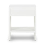 Santorini Hamptons Timber/Rattan Bedside Table White