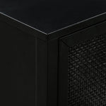 Santorini Hamptons 3 Drawer Timber/Rattan Dresser 100cm Black