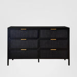 Santorini Dresser 6 Drawer Black