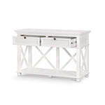 West Beach 2 Drawer Hamptons 130cm Console White