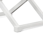 West Beach Cross Leg Hamptons BedSide Table W/Drawer White