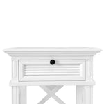 West Beach Hamptons Bedside Table W/Drawer White