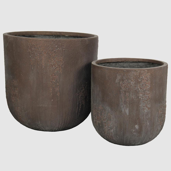 Oyster Lava Planter Set Of 2
