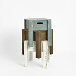 Arles Wooden Stool Brown