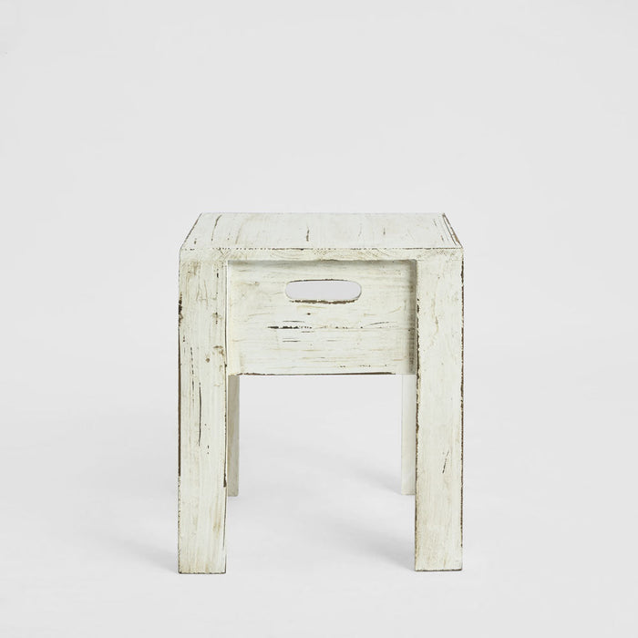 Arles Wooden Stool White