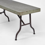 Long Zinc top Bench with Metal legs