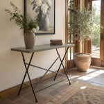 Metal Top Folding Console