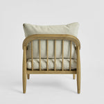 Luberon Armchair Oak & Rattan W/Linen Blend Cushions