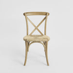 Bergerac Cross Back Dining Chair Seegrass & Oak