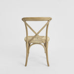 Bergerac Cross Back Dining Chair Seegrass & Oak