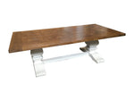Kensington Coffee Table with a natural top and white base