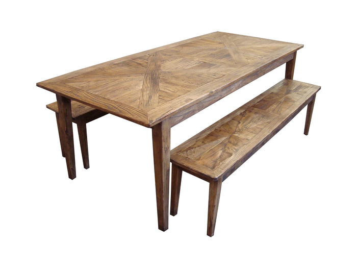 Parquetry Recycled Elm Table 180 220 270