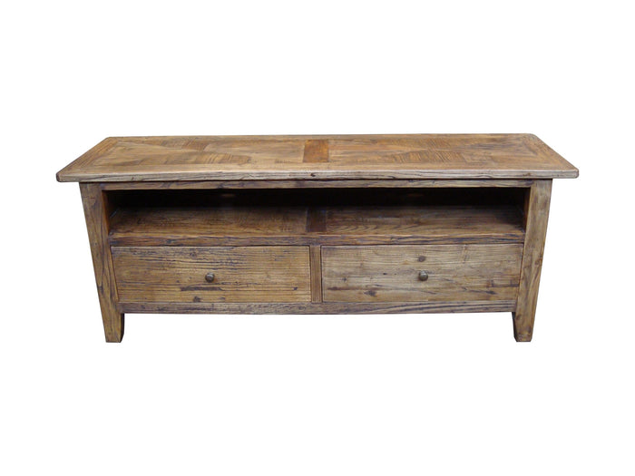 Parquetry Recycled Elm ETU open shelf