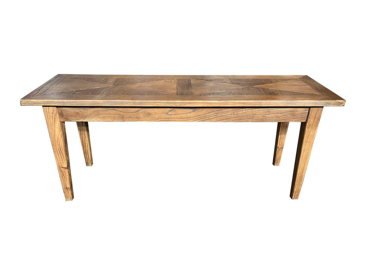 Parquetry Recycled Elm Bench