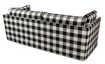 Paddington 2.5 Seater Sofa in Check, back angle view