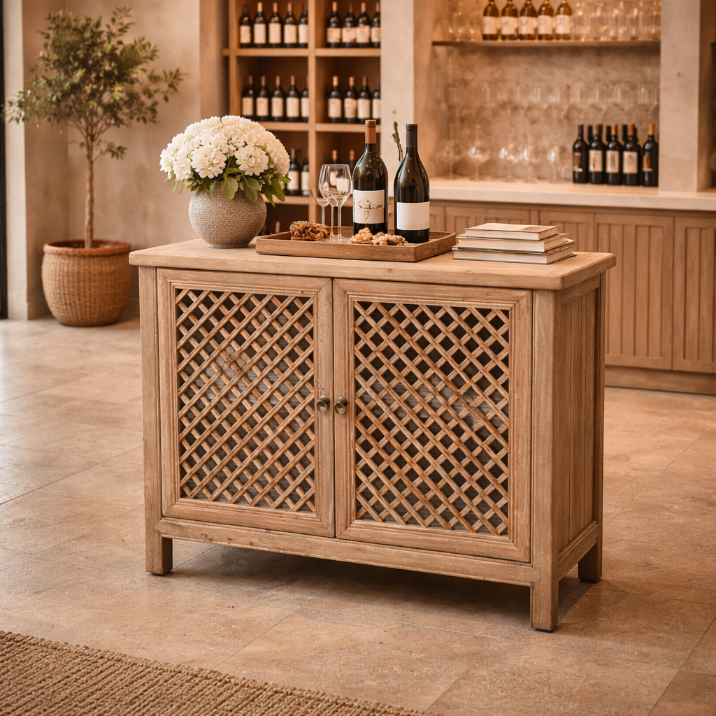 Raffles 2-Door Lattice Cabinet 120cm