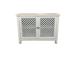 Raffles 2-Door Lattice Cabinet – White