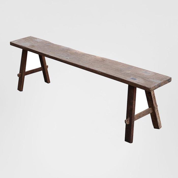 Long timber vintage Bench Natural