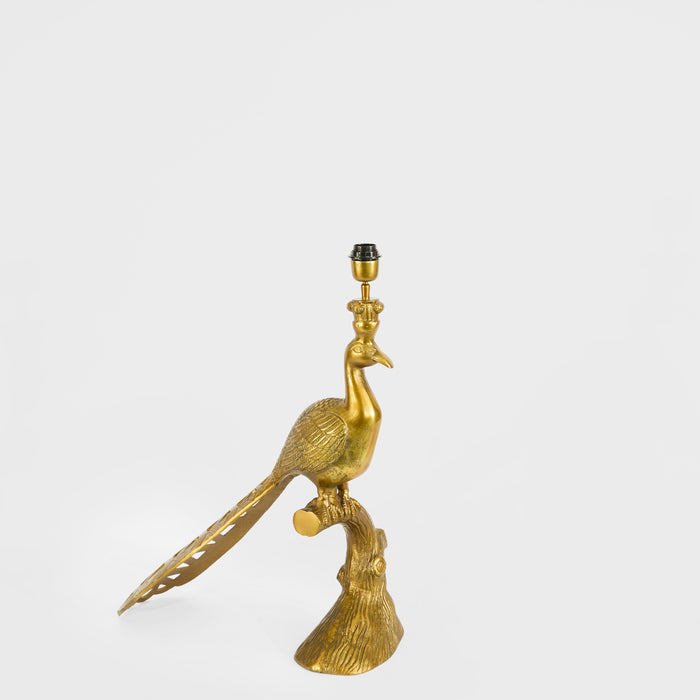 Peacock TableLamp Base Only Gold