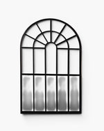 Regency Arched Outdoor Mirror Black