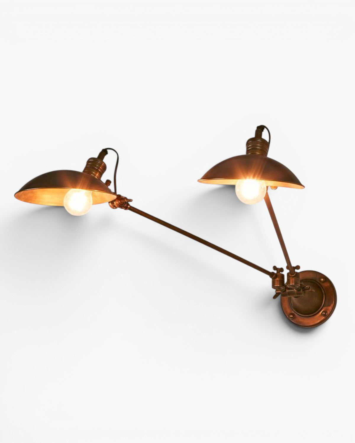 Remington Wall Light with Metal Shade Brass