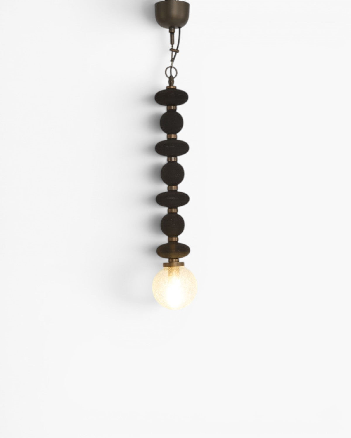 Ribbed black Thread Ceiling Pendant