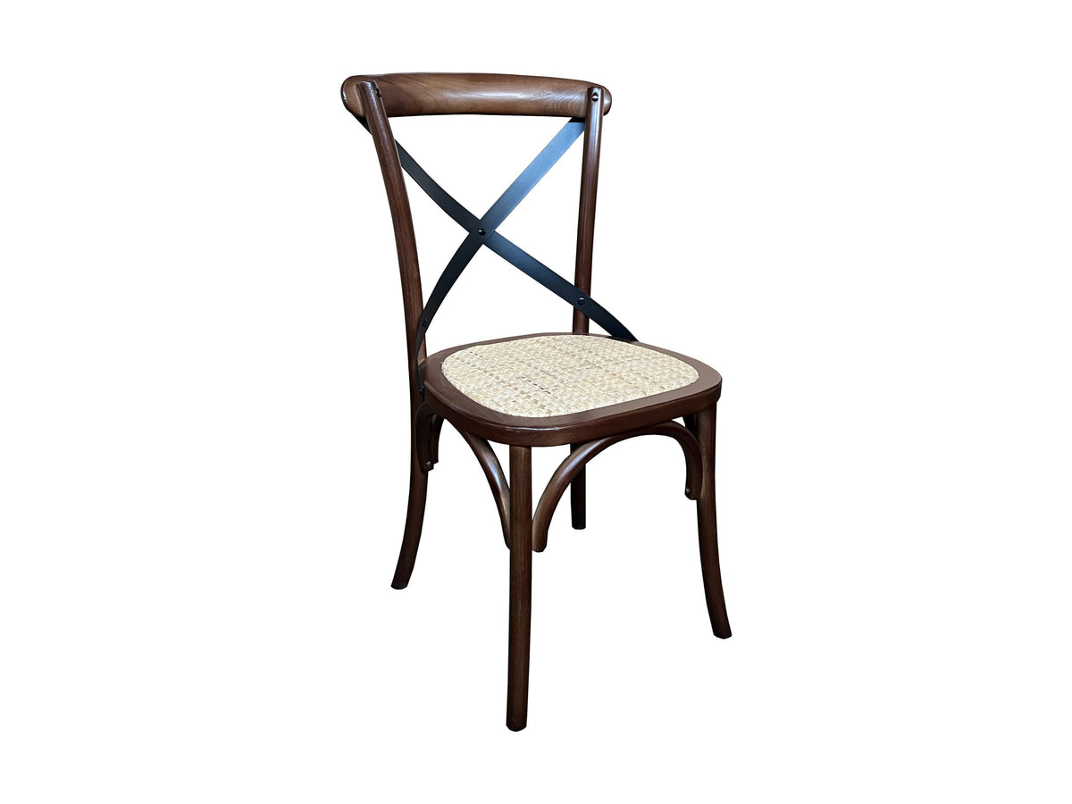 Industrial Crossback Chair Carver Barstool