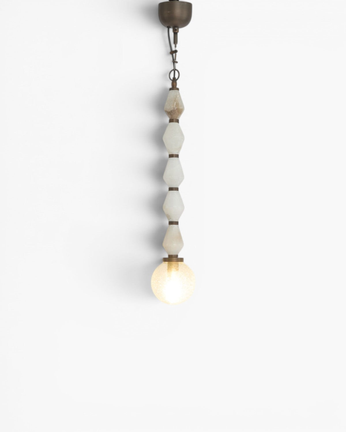 Sea Mist Stone Beads Ceiling Pendant