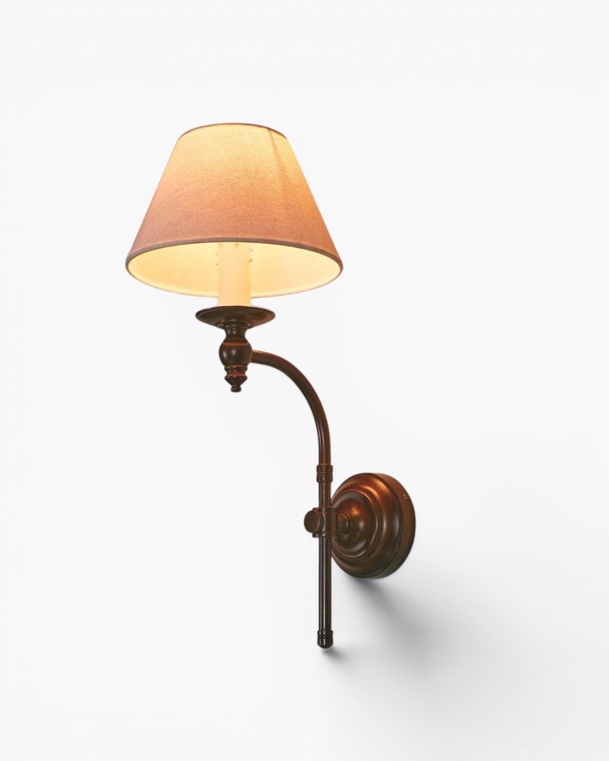 Soho Curved Wall Light Base Bronze