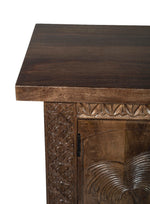 Islander 7 Door Sideboard in Walnut Grey, side view