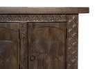 Islander 7 Door Sideboard in Walnut Grey, rear view