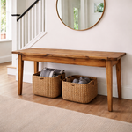 Honey Recycled Elm Bench with matching table