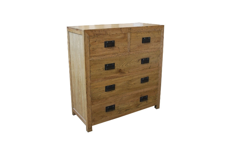 5 Drawer Oak Chest of Drawers