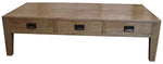 Oak 3-Drawer Coffee Table