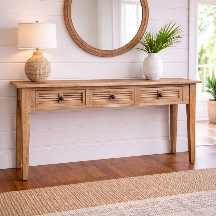 Oak Louvre Hall Tables