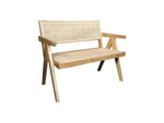 Pier Bench with Backrest in Natural