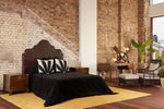 Cunard Side Table in Cognac, styled bedroom setting