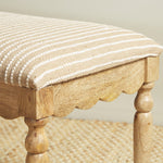 Mayfair Ottoman Natural Stripe