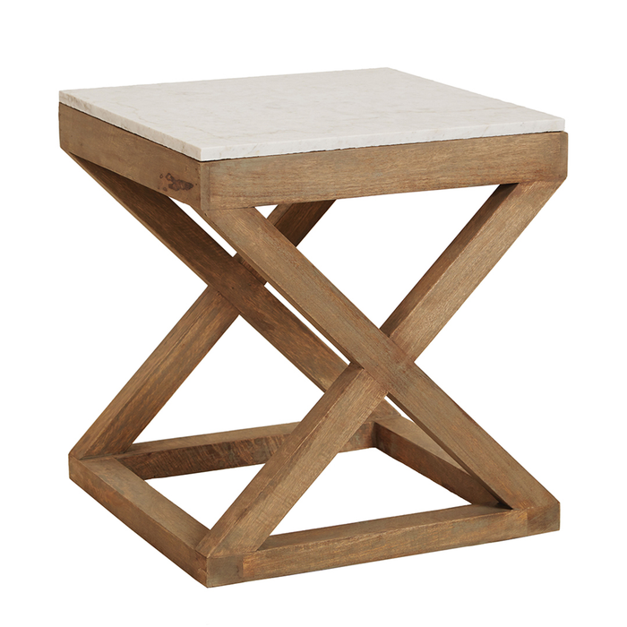 Maine Marble Top Lamp Table