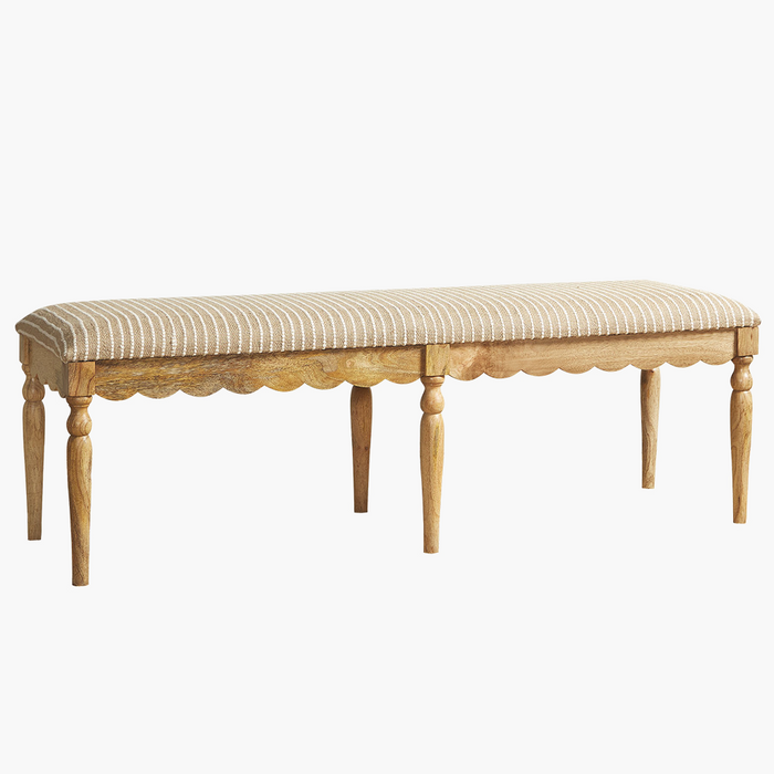 Mayfair Ottoman Natural Stripe
