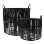 Pavillion Rhodes Outdoor Planter Set/2 Black
