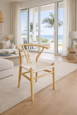 Replica Wishbone Chair Natural/Black/White
