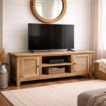 Recycled Elm Louvre 2 Door