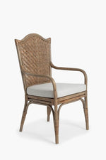 Amara Scalloped Back Carver/Dining Chair - Mud Grey