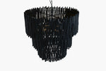 Wood Candlestick Tiered Chandelier