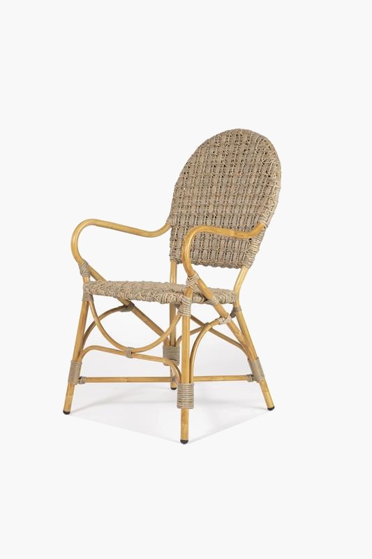 Continental Outdoor Café Chair - Natural