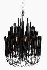 Wood Candlestick Lamp