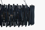 Wood Candlestick Oval Chandelier