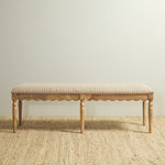 Mayfair Ottoman Natural Stripe